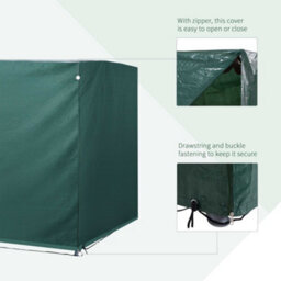Outsunny Patio Swing Chair Cover Garden Furniture Protector 215X155X150Cm Green - thumbnail 5