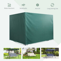 Outsunny Patio Swing Chair Cover Garden Furniture Protector 215X155X150Cm Green - thumbnail 4