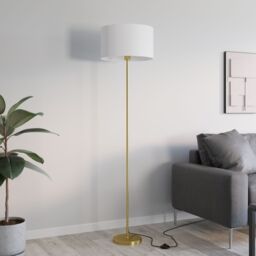 GoodHome Willet Satin Brass Effect Floor Lamp Base - thumbnail 2