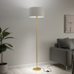 GoodHome Willet Satin Brass Effect Floor Lamp Base