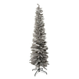 Samuel Alexander 8Ft (2.4M) Grey Artificial Pencil Christmas Tree With Green Metal Stand And 460 Tips - thumbnail 8
