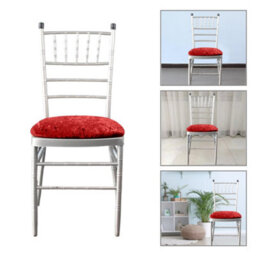 Neel Blue Red Velvet Chair Seat Pad Cover - Pack Of 10 - thumbnail 6