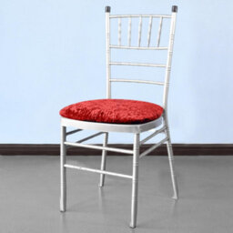 Neel Blue Red Velvet Chair Seat Pad Cover - Pack Of 10 - thumbnail 7
