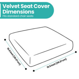 Neel Blue Red Velvet Chair Seat Pad Cover - Pack Of 10 - thumbnail 2