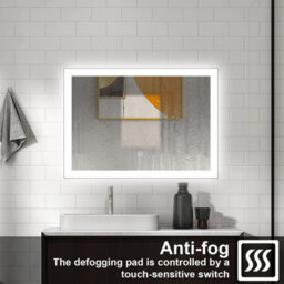 Probaty Bathrooms Bathroom Mirror 3-Colour Led 50X70Cm With Anti-Fog And Memory Function,backlit Wall Vanity Mirror,touch Sensor Switch,ip44 - thumbnail 7