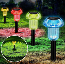 4X Mixed Colour Solar Stake Pathway Lights Led Outdoor Garden Post Lawn Lamp - thumbnail 1