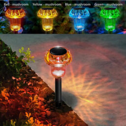 4X Mixed Colour Solar Stake Pathway Lights Led Outdoor Garden Post Lawn Lamp - thumbnail 2