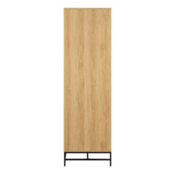 Wyld Haus Bjork 4-Door Natural Oak And Black Panelled Wardrobe 2000X990X600mm - thumbnail 4