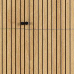 Wyld Haus Bjork 4-Door Natural Oak And Black Panelled Wardrobe 2000X990X600mm - thumbnail 5