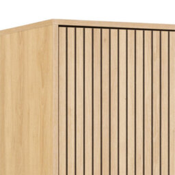 Wyld Haus Bjork 4-Door Natural Oak And Black Panelled Wardrobe 2000X990X600mm - thumbnail 6