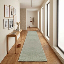 Ainsley Plain Living Room Shaggy Area Rug Modern Soft Pile Polyester Rug Sage 60 X 220 Cm (Runner)