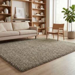 Ainsley Plain Living Room Shaggy Area Rug Modern Soft Pile Polyester Rug Sage 60 X 220 Cm (Runner) - thumbnail 5