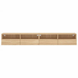 Walplus Tv Wall Cabinets 2 Pcs Sonoma Oak 100X30X30 Cm Engineered Wood - thumbnail 7