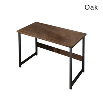 Oak Computer Desk Workstation Table With Shelf - image 1