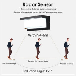 White Light Modern Led Pir Motion Sensor Wall Light - thumbnail 5