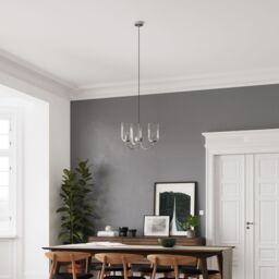 GoodHome Salford Round Clear Chrome Effect 3 Lamp Led Pendant Ceiling Light, (Dia)470mm - thumbnail 7