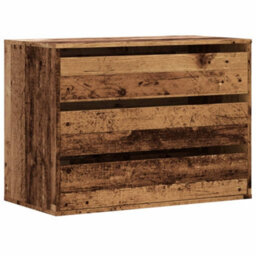 Walplus Corner Chest Of Drawers Old Wood 80X41X58 Cm Engineered Wood - thumbnail 2
