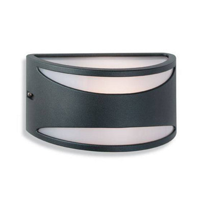 Luminosa Lighting Luminosa Meridian 1 Light Wall Light - 60W Black Ip65, E27