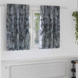 Berkfield Curtain With Curtains 2 Pcs Silver Grey 140 X 140 Cm Velvet
