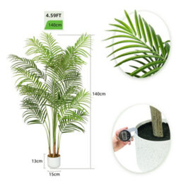 MCC Direct Artificial Plant Palm Tree Indoor House Plant 140Cm - thumbnail 6