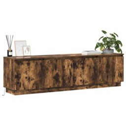 Berkfield Tv Cabinet With Led Smoky Oak 180X38X49 Cm Engineered Wood - thumbnail 3