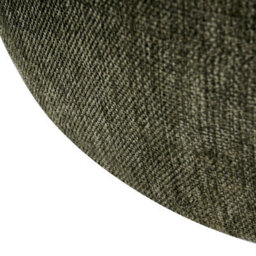 Wyld And Coco Dark Green Fabric Pouffe Upholstered Ottoman Drum 61 X 43 Cm - thumbnail 4