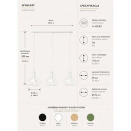 Luminosa Lighting Luminosa Axia Bar Pendant Ceiling Light White 3X Gx53 - thumbnail 4
