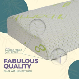 Nod Off Bamboo Memory Foam Wave Pillow For Neck And Shoulder Pain Orthopaedic Pillow Side Sleeper Pillow Hypoallergenic Support 50 X 30 Cm - thumbnail 3