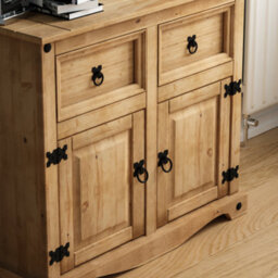 Lassic Vida Designs Corona 2 Door 2 Drawer Sideboard Storage Cabinet Cupboard - thumbnail 5