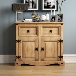 Lassic Vida Designs Corona 2 Door 2 Drawer Sideboard Storage Cabinet Cupboard - thumbnail 3