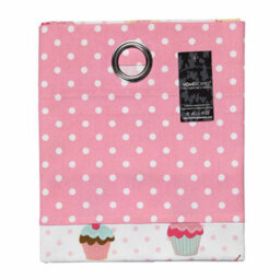 Homescapes Cupcakes Ready Made Eyelet Curtain Pair, 137 X 228 Cm Drop - thumbnail 4