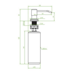 Invena Beige Granite Liquid Soap Dispenser Replacement Refillable Bathroom 250Ml Tank - thumbnail 2