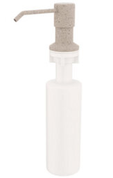 Invena Beige Granite Liquid Soap Dispenser Replacement Refillable Bathroom 250Ml Tank