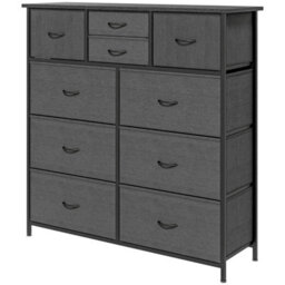 FURNOLD Industrial 10 Drawer Chest Storage Unit Black - thumbnail 9