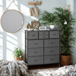 FURNOLD Industrial 10 Drawer Chest Storage Unit Black - thumbnail 5