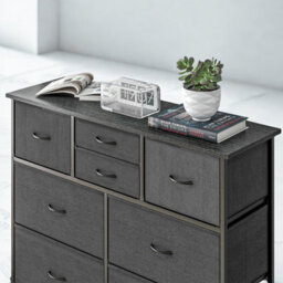 FURNOLD Industrial 10 Drawer Chest Storage Unit Black - thumbnail 6