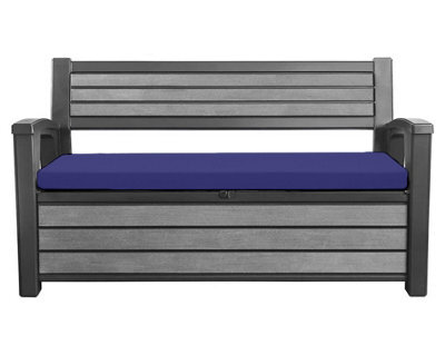 Crescent Garden Iceni & Eden Bench Seat Pad Water Resistant Garden Keter Bench Cushion Pad 128X50X5Cm Purple Removable Cover - image 1