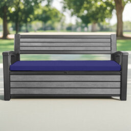Crescent Garden Iceni & Eden Bench Seat Pad Water Resistant Garden Keter Bench Cushion Pad 128X50X5Cm Purple Removable Cover - thumbnail 2