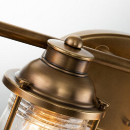 Luminosa Lighting Elstead Kichler Ashland Bay Wall Lamp Natural Brass, Ip44 - thumbnail 4
