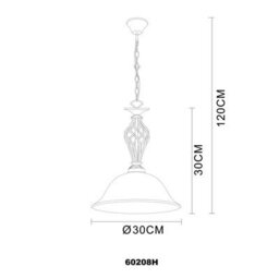 Luminosa Lighting Luminosa Odin Dome Pendant Ceiling Light Old Brass Satined Glass Shade 1X E27 - thumbnail 3