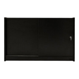 MonsterShop Black Shop Counter Led Light C 1500mm  Lockable Sliding Doors 2 Keys Retail Storage Unit Display Showcase Cabinet Reception Desk - thumbnail 6
