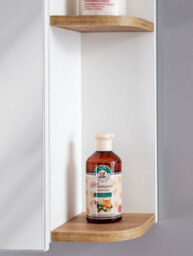 Impact Furniture Bathroom Mirror Cabinet With Led Light Wall Hung Shelf Storage Unit 940mm Oak Finish Plat - thumbnail 8