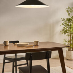 Wyld And Coco Lumina Ufo Black Pendant Lamp - Modern Mid-Century Metal Pendant Light For Dining And Kitchen (W58 X D58 X H100Cm) - thumbnail 2