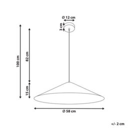 Wyld And Coco Lumina Ufo Black Pendant Lamp - Modern Mid-Century Metal Pendant Light For Dining And Kitchen (W58 X D58 X H100Cm) - thumbnail 3