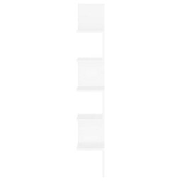 Berkfield Wall Corner Shelf White 20X20X127.5 Cm Engineered Wood - thumbnail 4