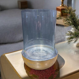 Minster Hurricane Candle Holder - Nickel Plated - L25 X W25 X H32 Cm - thumbnail 4