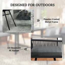 Outsunny 5 Piece Garden Furniture Set, Garden Dining Set With 4 Chairs - thumbnail 8