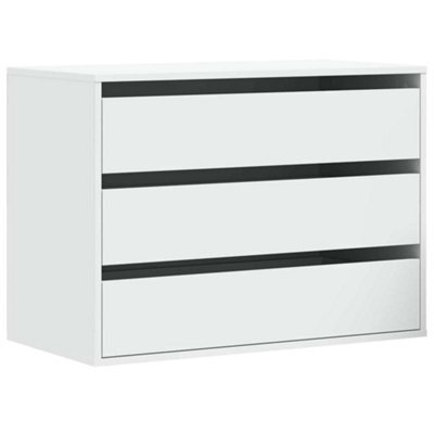 Berkfield Classic Corner Chest Of Drawers White 80X41X58 Cm Engineered Wood