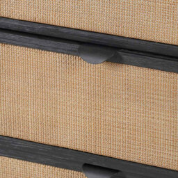 Pacific Lifestyle Fiji Black Chest Of Drawers Acacia Wood And Natural Rattan 4 Drawer Unit - thumbnail 8