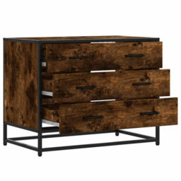 Walplus Drawer Cabinet Smoked Oak 70X41X56 Cm Engineered Wood - thumbnail 5